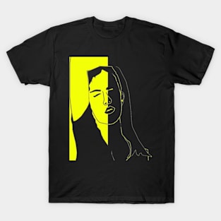 black and yellow face T-Shirt